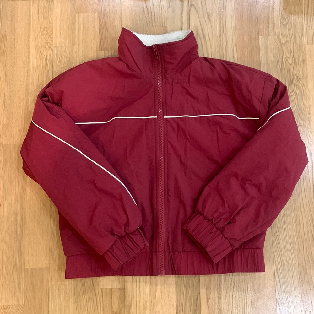 Forever 21 maroon red zip up jacket